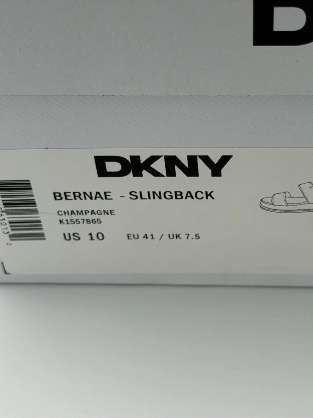 DKNY Metallic Champagne Bernae Slingback Platform Sandals with Ankle Strap NIB